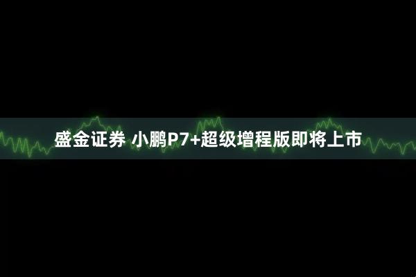 盛金证券 小鹏P7+超级增程版即将上市